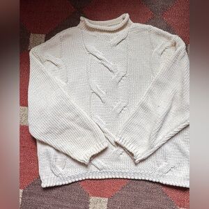 Mango Cream Knit Rollneck Pullover Sweater